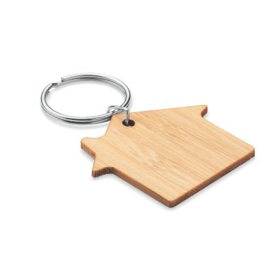 HOUSEBOO - Llavero de bambú con forma de c