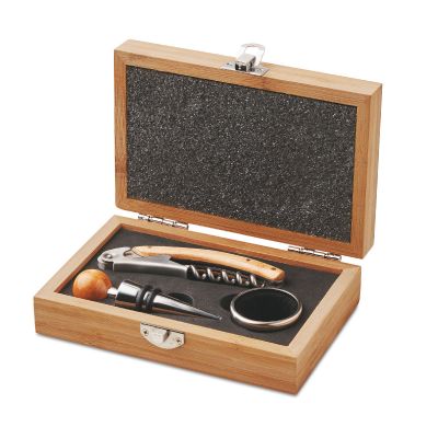 SONOMA - Set de vino en caja de bambú