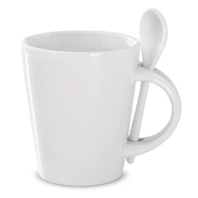 SUBLIMKONIK - Taza con cuchara de cerámica.