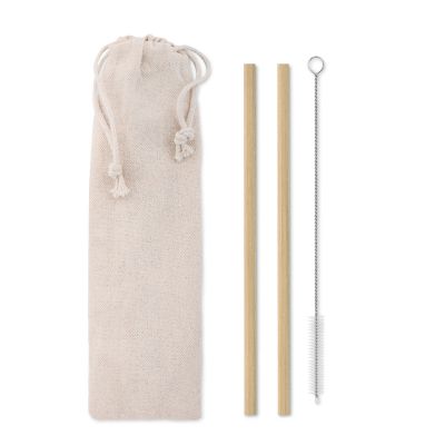 NATURAL STRAW - Pajita bambú cepillo funda