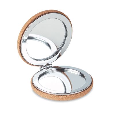 GUAPA CORK - Espejo doble circular corcho