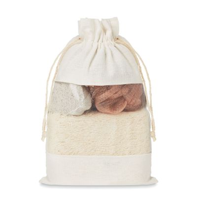 CUIDA SET - Set de baño en bolsa jute