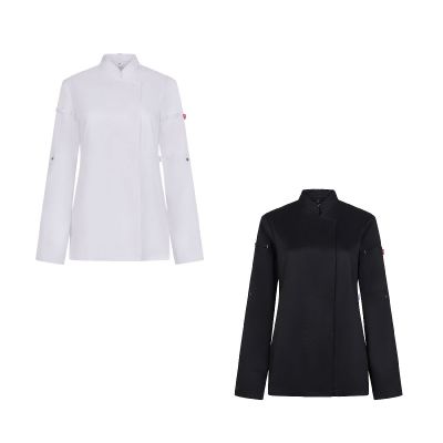 VL THOTH - Chaqueta de cocina para mujer (190 g/m²) fabricada con algodón (35 %) y poliéster reciclado (65 %)