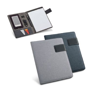 PYNCHON - Portafolios A5 en imitación lino y PU con bloc de páginas rayadas