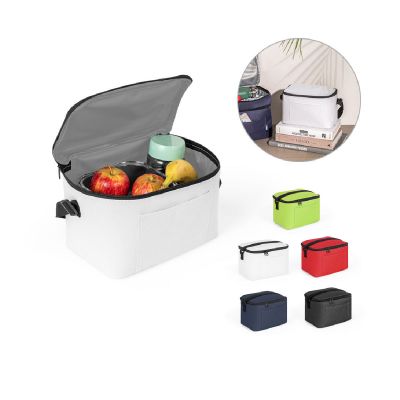 CANCUN - Bolsa térmica de poliéster reciclado 600D con correa de cincha ajustable 7 L