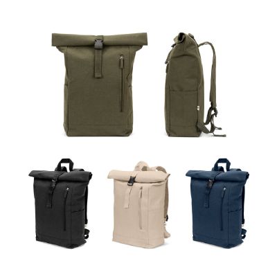 SAINT - Mochila enrollable de algodón reciclado y poliéster reciclado (380 g/m²)