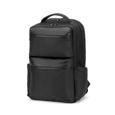 COPENHAGEN - Mochila de sarga reciclada repelente al agua con dos grandes bolsillos delanteros de 17'3 pulgadas