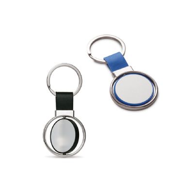 ALBRIGHT - Llavero de metal y PU apto para personalización mediante doming
