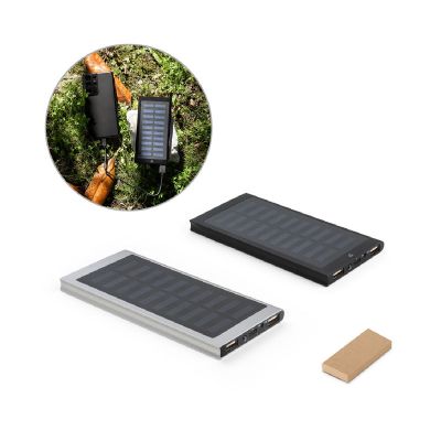CLERK - Power bank 8'000 mAh con panel solar en aluminio 100% reciclado