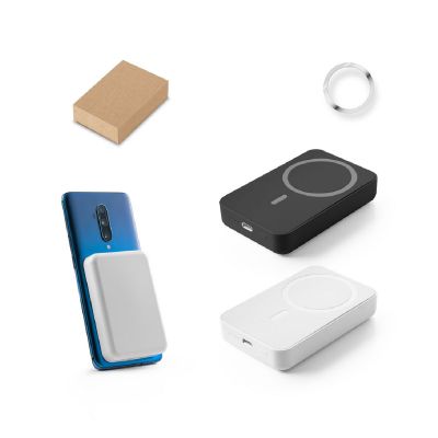 AMPERE 10 - Power bank magnético de 10'000 mAh con cargador inalámbrico superrápido de 15W en ABS reciclado (100% rABS)