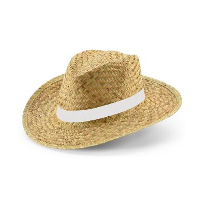 JEAN RIB - Sombrero de paja natural con cinta sublimada