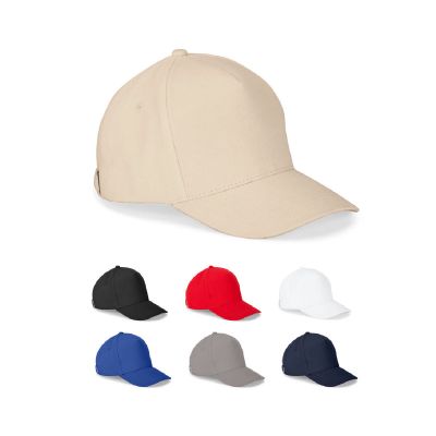 ASHTON - Gorra 100% algodón (260 g/m²) con 5 paneles