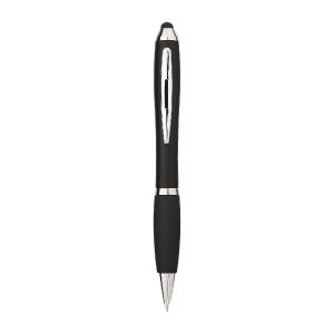 NASH -Bolígrafo stylus de color con empuñadura negra (tinta negra)