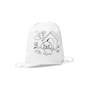 DRAWS - Bolsa infantil con cordón para colorear (80 g/m²)