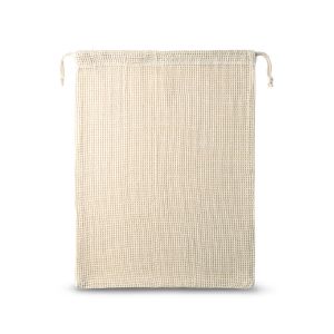 NAPOLI - Bolsa de algodón 100% (120 g/m²) con malla de algodón 100% en la parte delantera (100 g/m²)