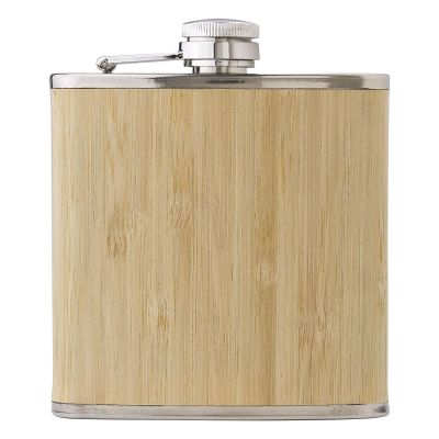 HAYDEN - Petaca de acero inox. y bambú 