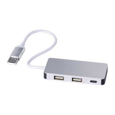LAYTON - Hub USB de aluminio reciclado