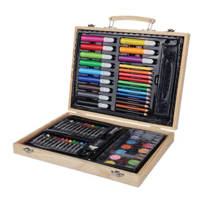THESSALY - Estuche de madera con set de dibujo