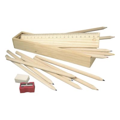 CARMELITA - Estuche de madera con set de escritura 