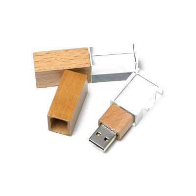 CRYSTAL WOOD - memoria usb vidrio y madera