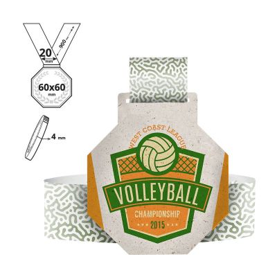 FUKUYAMA - medalla de cartón reciclado 4mm