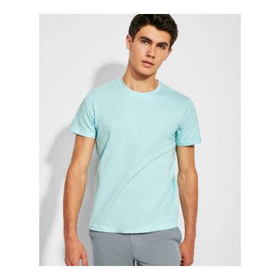 ANNISTON - Camiseta de manga corta de cuello redondo doble con elastano