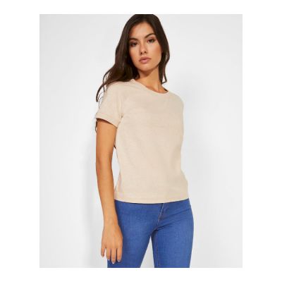 ANTARES - Camiseta gruesa de mujer en manga corta de algodón