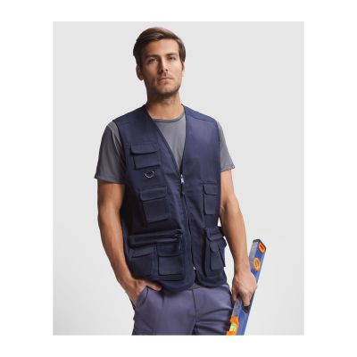 BALTIMORA - Chaleco laboral multibolsillos con cuello en pico