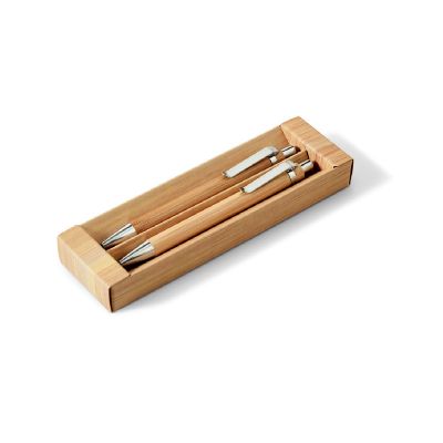 GREENY - Set de bolígrafo y portaminas de bambú