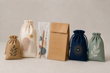 Bolsas de regalo personalizadas de yute, algodón, papel kraft y PVC