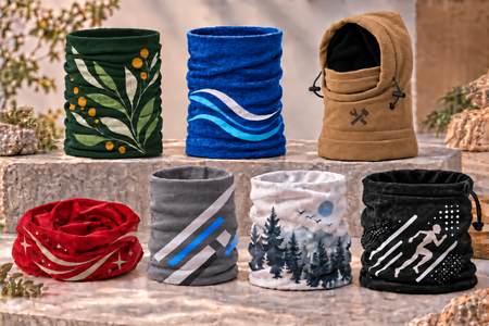 Calentadores de cuello personalizados en varios modelos, colores y diseños