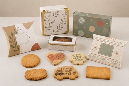 Galletas personalizadas comparadas por formas y envases