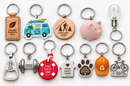 Llaveros personalizados en distintos modelos, materiales y formas