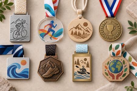 Medallas personalizadas de varias formas en madera, metal y acrílico