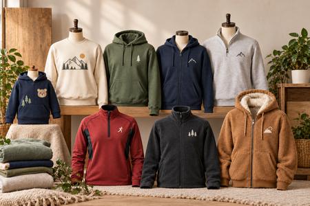 Sudaderas con cremallera personalizadas en distintos modelos, tallas y materiales