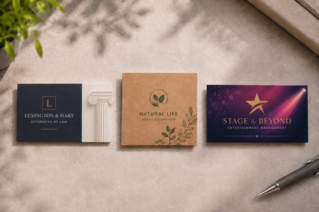Tarjetas de presentación personalizadas comparadas entre distintos estilos profesionales