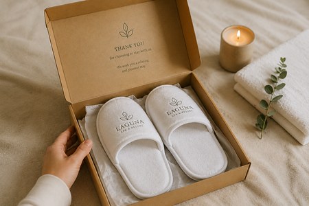 Zapatillas personalizadas caja regalo spa hotel